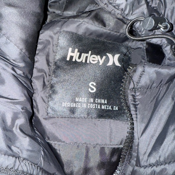 Hurley Two-Tone Hooded Jacket in Black and Gray - Picture 4 of 5